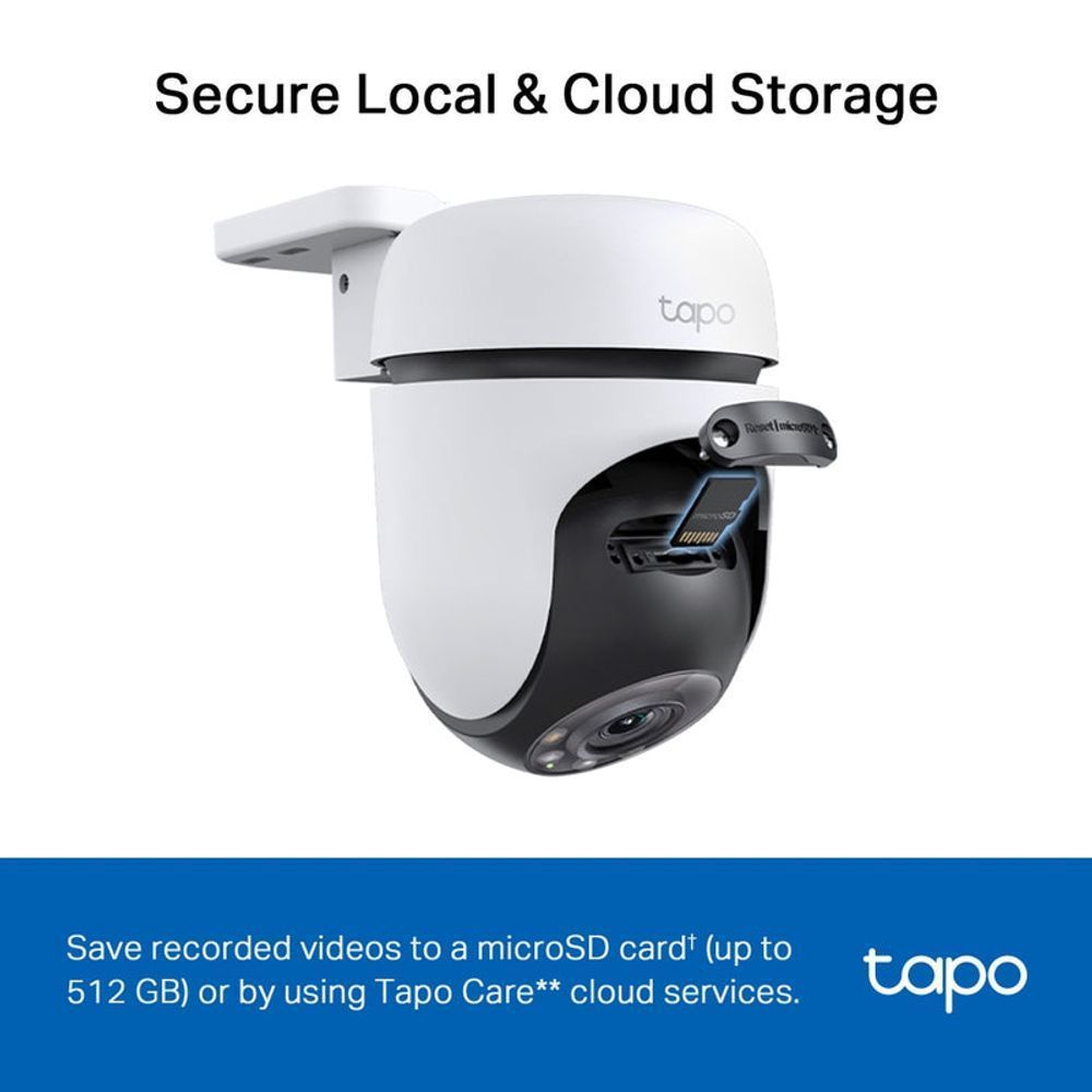 TL-TAPOC510W - TP-Link Tapo C510W Outdoor Pan/Tilt Security WiFi Camera, 2k 1080P, 360° horizontal and 130° vertical view, Power : AC Adapter
