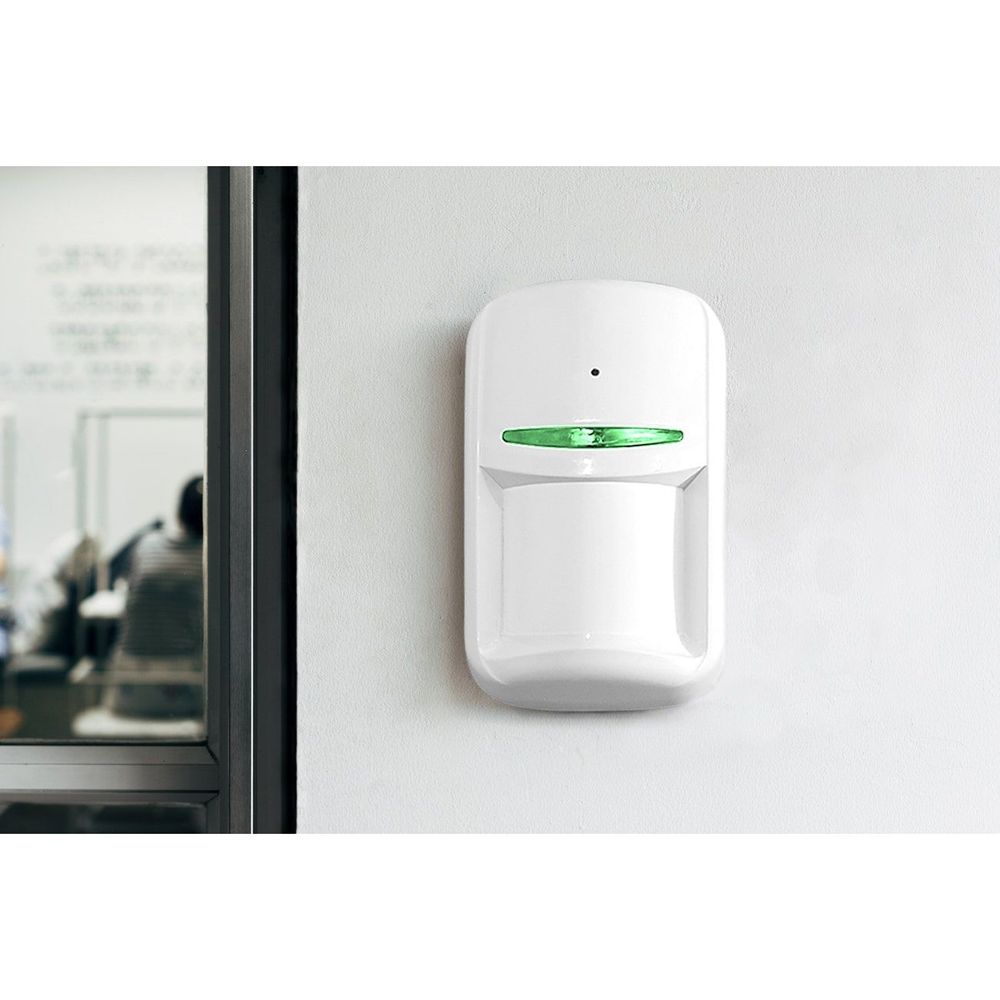 U-Prox PIR Combi VB White - Wireless motion and break glass detector - Vertical Barrier