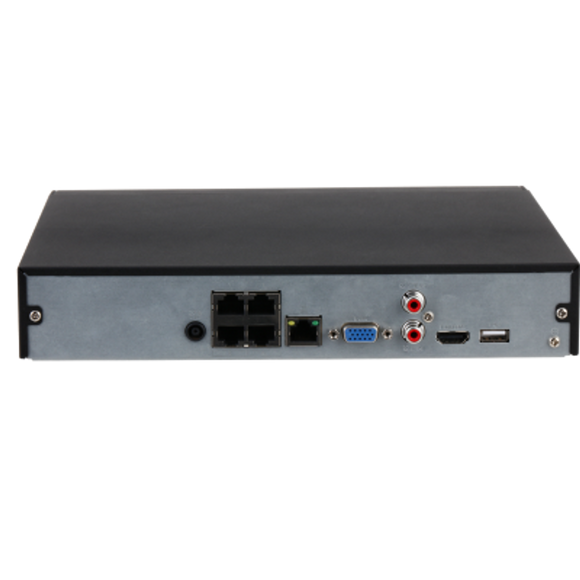 DHI-NVR4104HS-P-4KS3 - Dahua 4CH Compact 1U 4PoE 1HDD Lite Network Video Recorder (no HDD)