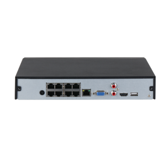 DHI-NVR4108HS-8P-4KS3 - Dahua 8CH Compact 1U 8PoE 1HDD Lite Network Video Recorder (no HDD)