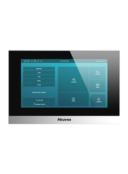 AINTKPKit-2W - Akuvox 2-Wire Intercom Kit doorphone with a numeric keypad & 7"Indoor Monitor