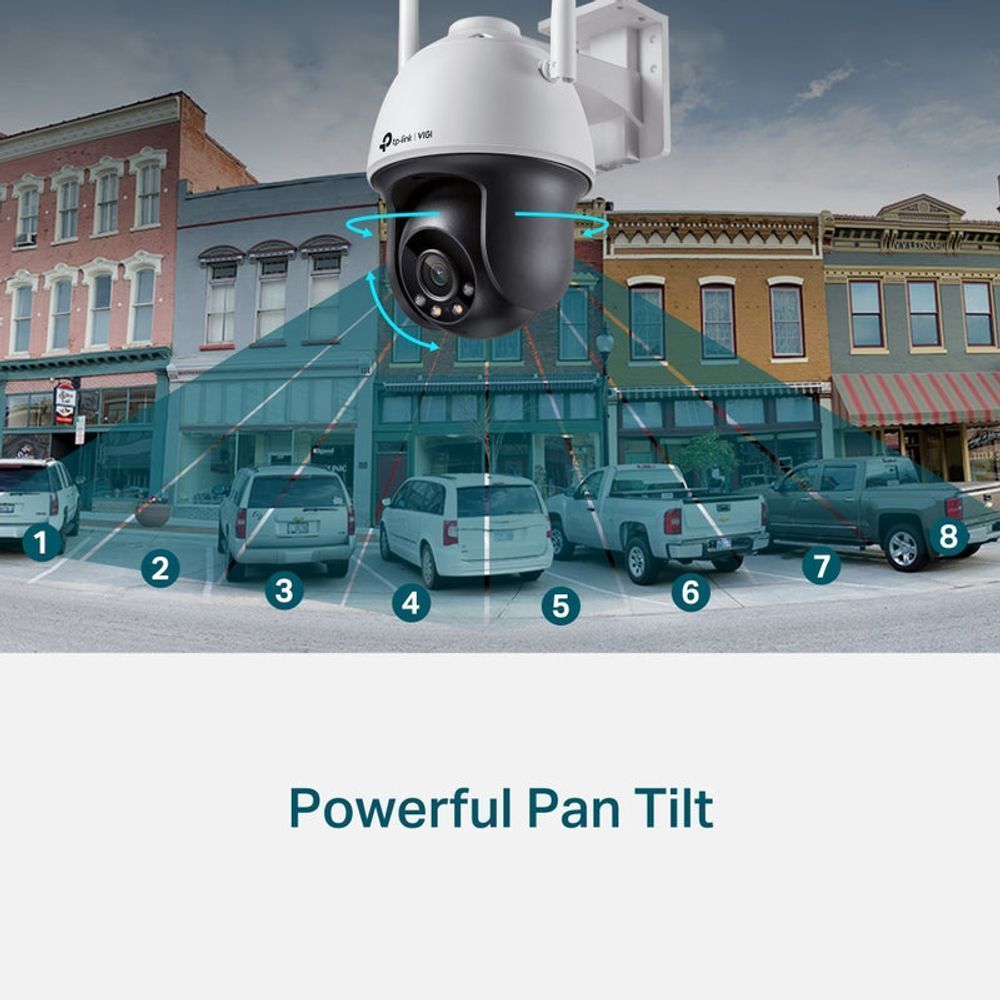 TL-VIGIC540-W(4MM) - TP-Link VIGI C540-W (4mm) 4MP Outdoor Full-Colour Wi-Fi Pan Tilt Network Camera