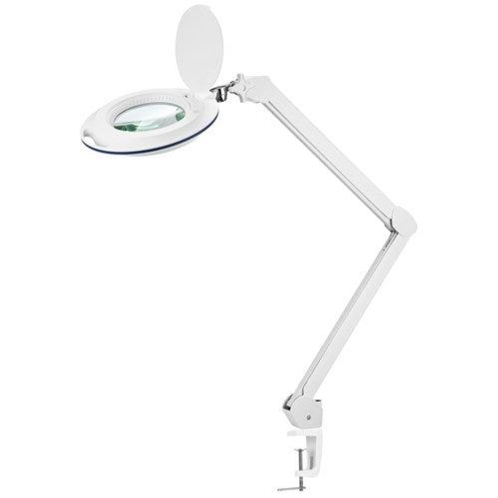 QM3562 - LED Illuminated Clamp Mount Magnifier Round