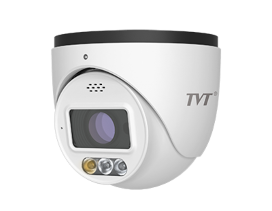 TVT-D2.8-F-6MP - 6MP 2.8mm Camera with Active Deterrence Features and 2 Way Speaker
