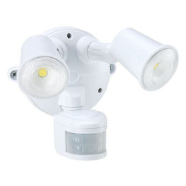 HW-55155 - 10W Twin LED Spotlight With Motion Sensor. IP54 - White