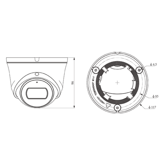 TC-C34XS - Tiandy 4MP Fixed 2.8mm Color Maker IR Turret Camera (colormaker）