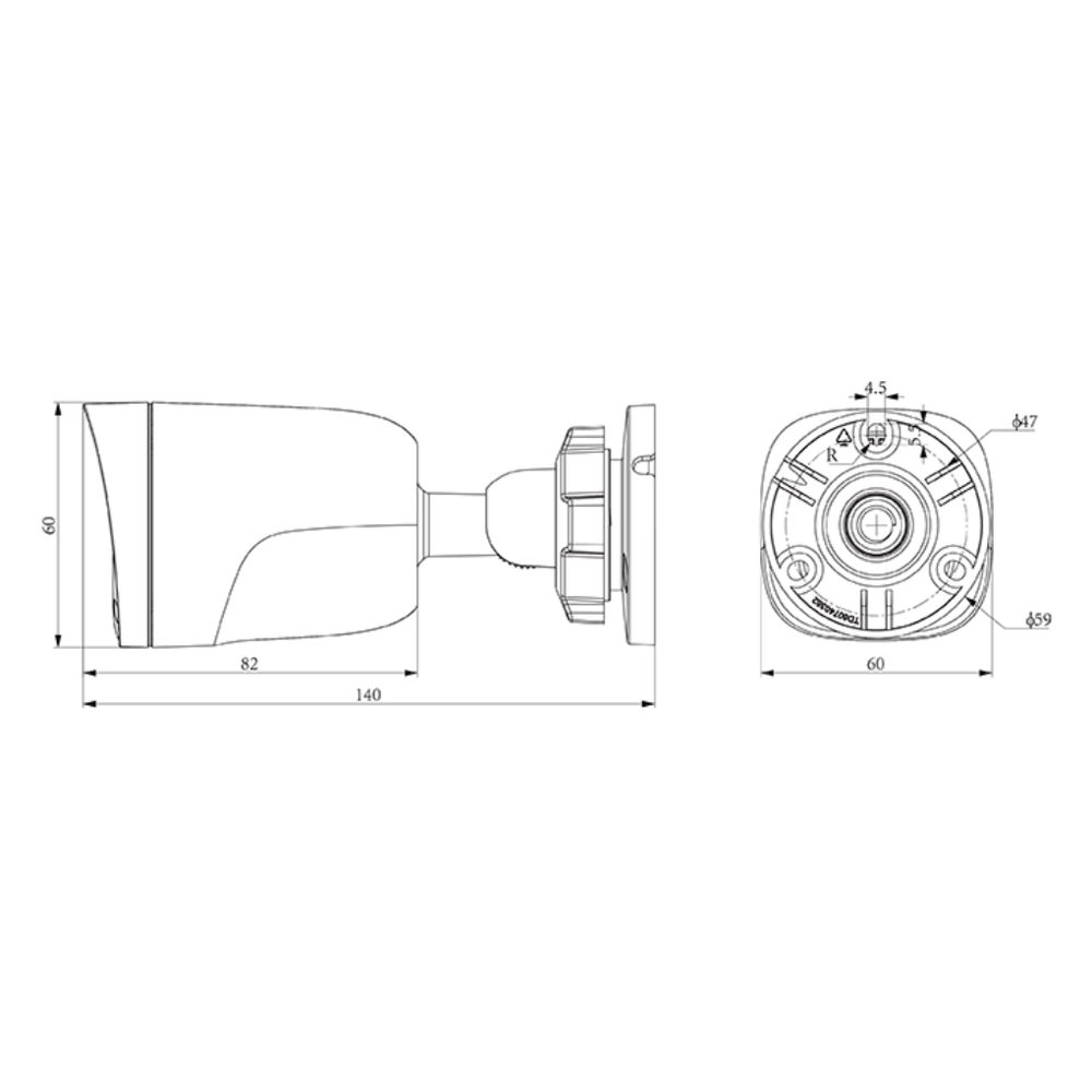 TC-C321N - Tiandy 2MP Fixed 2.8mm Bullet Camera