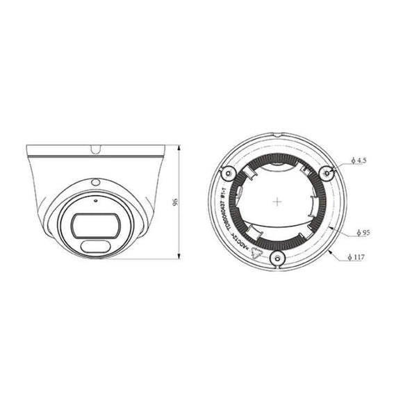 TC-C32XN - Tiandy 2MP Fixed 2.8mm IR Turret Camera