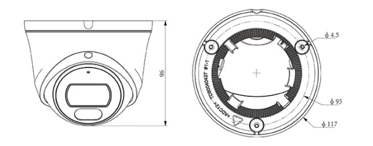 TC-C32XN - Tiandy 2MP Fixed 2.8mm IR Turret Camera