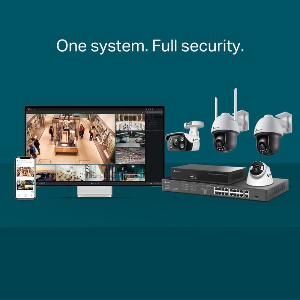 TL-VIGIC540-W(4MM) - TP-Link VIGI C540-W (4mm) 4MP Outdoor Full-Colour Wi-Fi Pan Tilt Network Camera