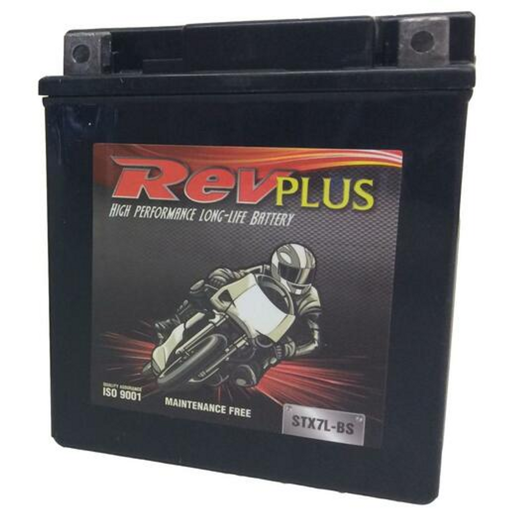 STX7A-BS - RevPlus Motorbike Battery 12V 6Ah