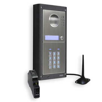 Videx GSM Intercom Kit with Keypad (Backlit) Brushed S/S Single button surface mount