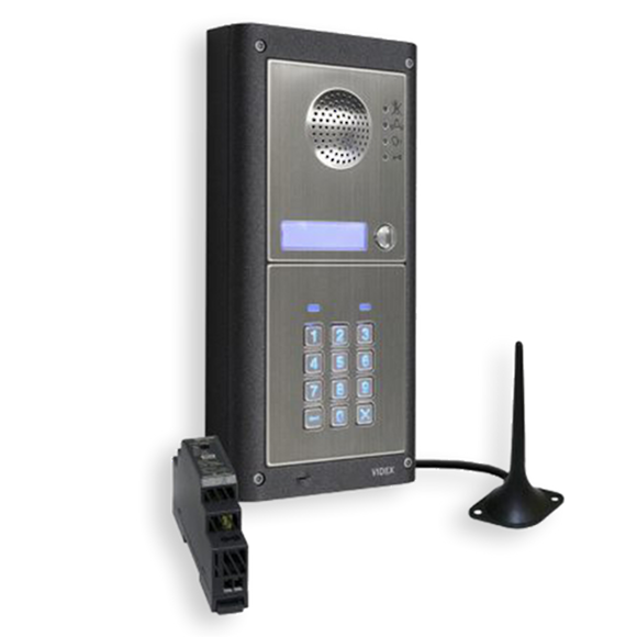 Videx GSM Intercom Kit with Keypad (Backlit) Brushed S/S Single button surface mount