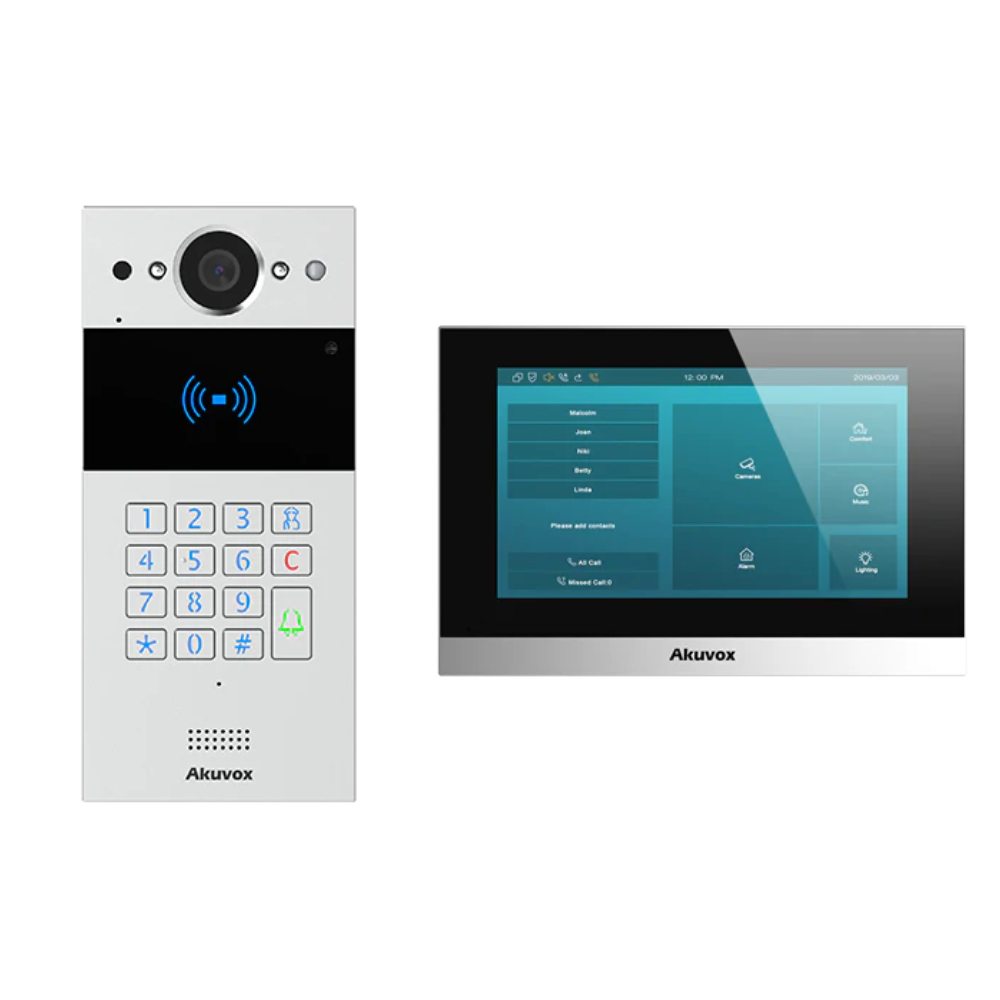 AINTKPKit-2W - Akuvox 2-Wire Intercom Kit doorphone with a numeric keypad & 7"Indoor Monitor (Copy)