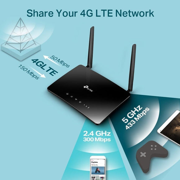 TL-ARCHERMR400 - TP-Link Archer MR400 AC1350 Wireless Dual Band 4G LTE Router
