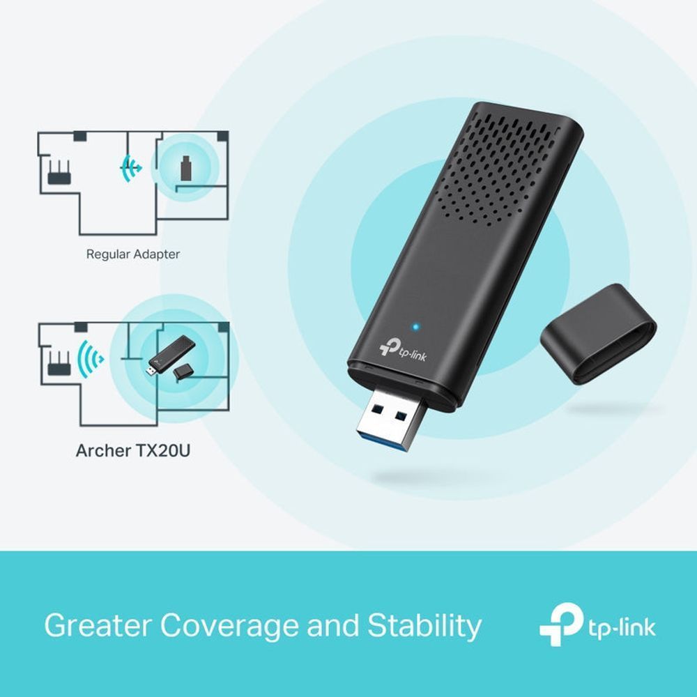 TL-ARCHERTX20U - TP-Link Archer TX20U AX1800 Dual Band Wi-Fi 6 Wireless USB Adapter