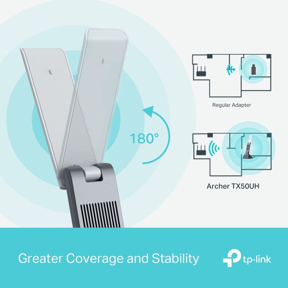 TL-ARCHERTX50UH - TP-Link Archer TX50UH, AX3000 High Gain Wireless USB Adapter