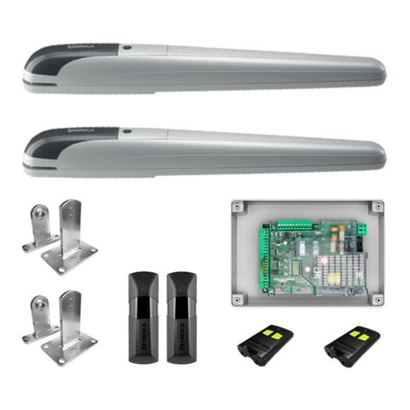 B-BOB5024KIT-2 Grey Edition - 24 V/DC Dual Swing Gate Kit (includes 2x B-BOB5024, 2x B-BSR50, 1x B-TRUST24, 1x B-PUPILLA, 2x B-TO.GO2VA)