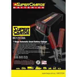 BC12V30A - SuperCharge 7 Stage Automatic Smart Battery Charger