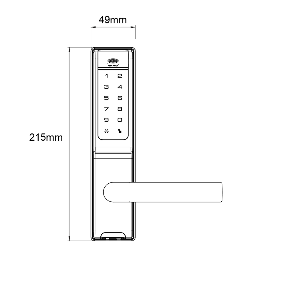CTX530SC/530 - Lockwood CORTEX®Digital Lock Card + PIN with Latch