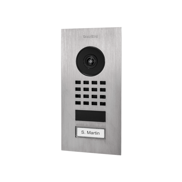 DB-D1101V-FLUSH - IP Mini video door station - flush mount with 1 call button (V2A grade)