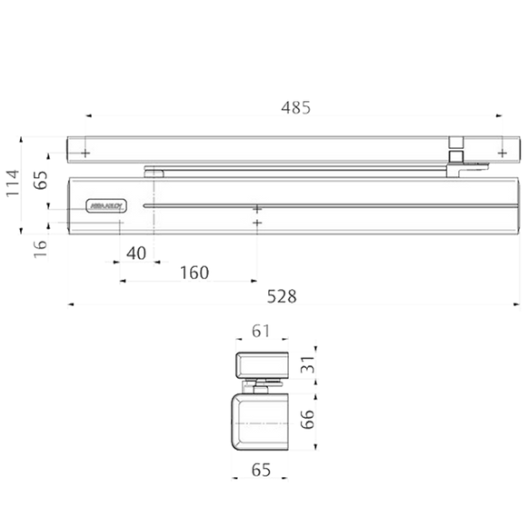 ASSA ABLOY Cam-Motion® Closer with integrated Close-Motion® Element - Options