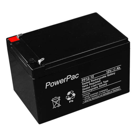 Powerpac S.L.A Battery 12V 12A - dimensions L150 x W100 x H100mm