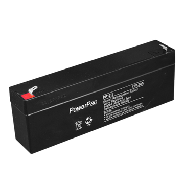 Powerpac S.L.A battery 12V 2A - dimensions L170 x W60 x H35mm