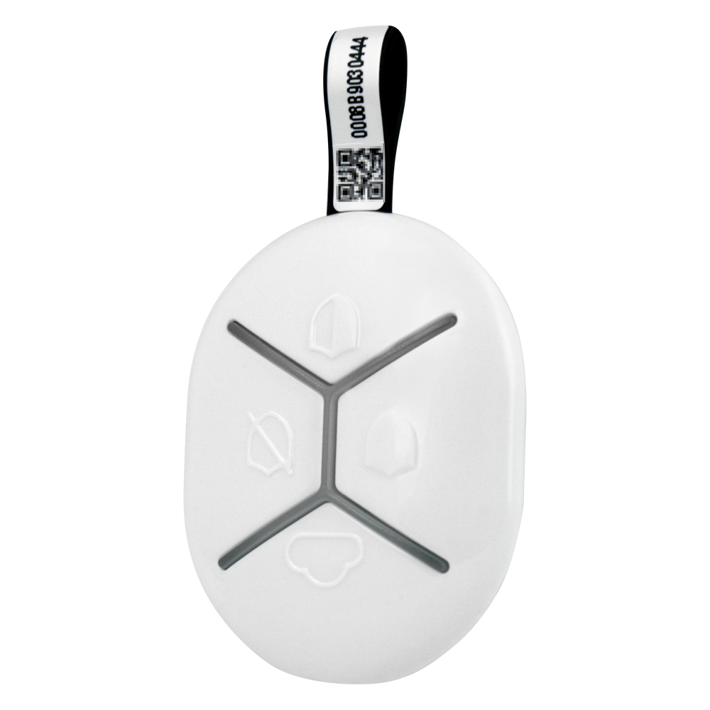 U-Prox Keyfob B4 White - Wireless Remote, three buttons for controlling and one programmable button
