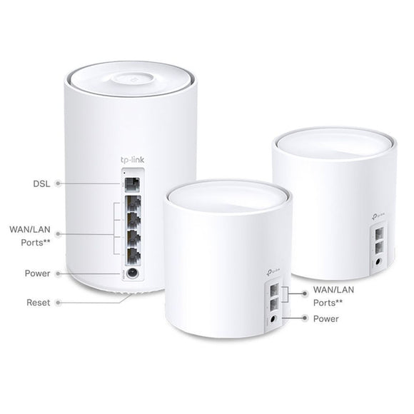 TL-DECOX50-DSL-3P - TP-Link Deco X50-DSL AX3000 VDSL Whole Home Mesh WiFi 6 Router - 3 Pack