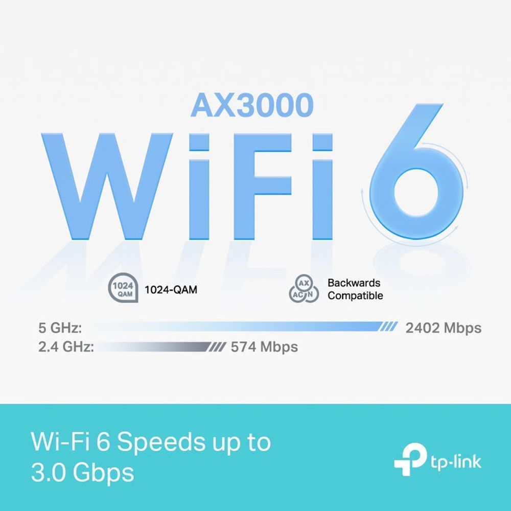 TL-DECOX50PRO-3P - TP LINK Deco X50 Pro AX3000 Whole Home Mesh WiFi 6 System - 3 Pack