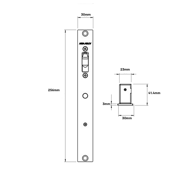 ES8100 - Trimec - V-Lock 12-24VDC PTL/PTO with Faceplate and Monitoring