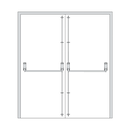 EXI284-SIL - EXIDOR Double Non-Rebated Panic Exit Device