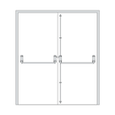 EXI285-SIL - EXIDOR Double Rebated Panic Exit Device