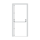 EXI294-SIL - EXIDOR Single 2 Point Panic Exit Device