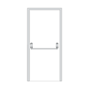 EXI296-SIL - EXIDOR Single 1 Point Panic Exit Device