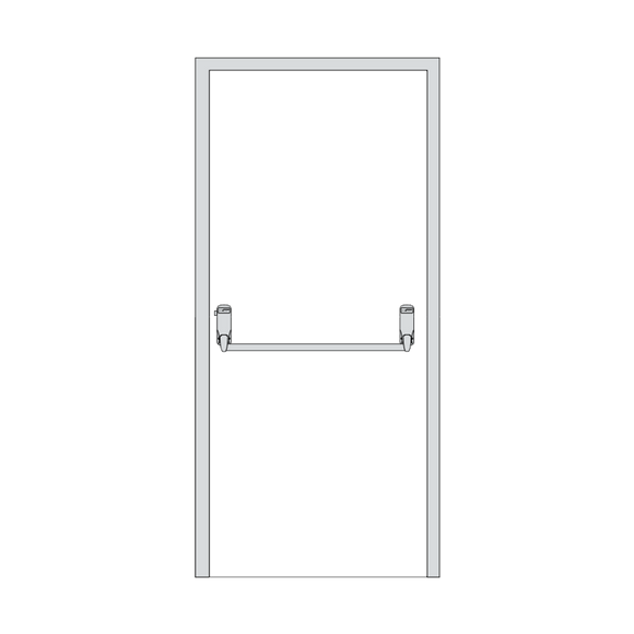 EXI296-SIL - EXIDOR Single 1 Point Panic Exit Device