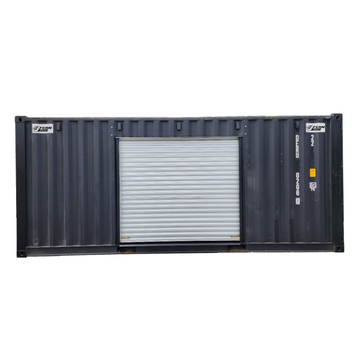 FGES-C20-RTFH900-2S - FERN360 - 20Ft Container fitted 2 Roller Doors, Dual Full Height SUS316 Stainless Steel Rotor Turnstile , 900mm pass, Caged
