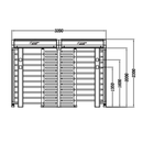 FGES-C20-RTFH900-2S - FERN360 - 20Ft Container fitted 2 Roller Doors, Dual Full Height SUS316 Stainless Steel Rotor Turnstile , 900mm pass, Caged