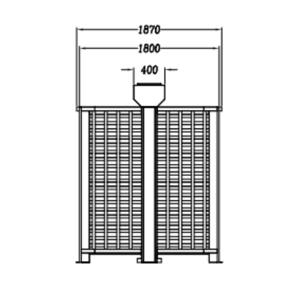 FGES-C20-RTFH900-2S - FERN360 - 20Ft Container fitted 2 Roller Doors, Dual Full Height SUS316 Stainless Steel Rotor Turnstile , 900mm pass, Caged