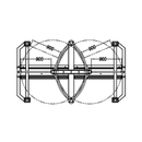 FGES-C20-RTFH900-2S - FERN360 - 20Ft Container fitted 2 Roller Doors, Dual Full Height SUS316 Stainless Steel Rotor Turnstile , 900mm pass, Caged