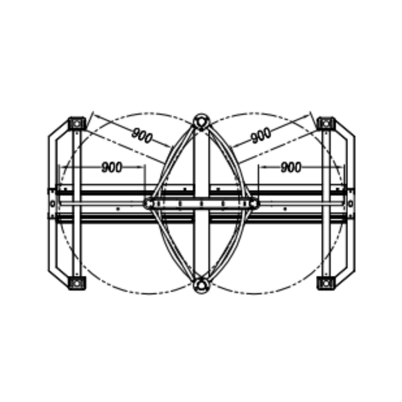 FGES-C20-RTFH900-2S - FERN360 - 20Ft Container fitted 2 Roller Doors, Dual Full Height SUS316 Stainless Steel Rotor Turnstile , 900mm pass, Caged