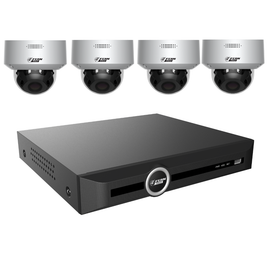 FERN360 Surveillance Kit - 4 Motorised Lens Starlight 5MP Vandal Dome Cameras and 20ch NVR - No HDD