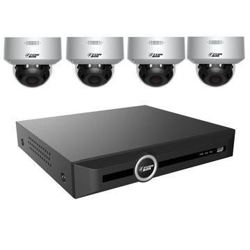 FERN360 Surveillance Kit - 4 Motorised Lens Starlight 5MP Vandal Dome Cameras and 20ch NVR - No HDD