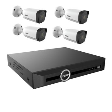 FERN360 Surveillance Kit - 4 Motorised Lens Starlight 5MP Bullet Cameras and 20ch NVR - No HDD