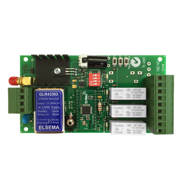 GLR43303 3-Channel Receiver 433Mhz