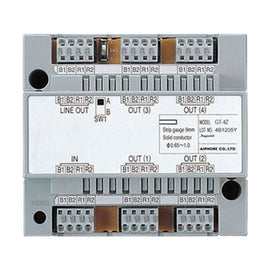 GT-4Z - Aiphone 4 zone video distribution module to split video and audio bus to four apartment stations