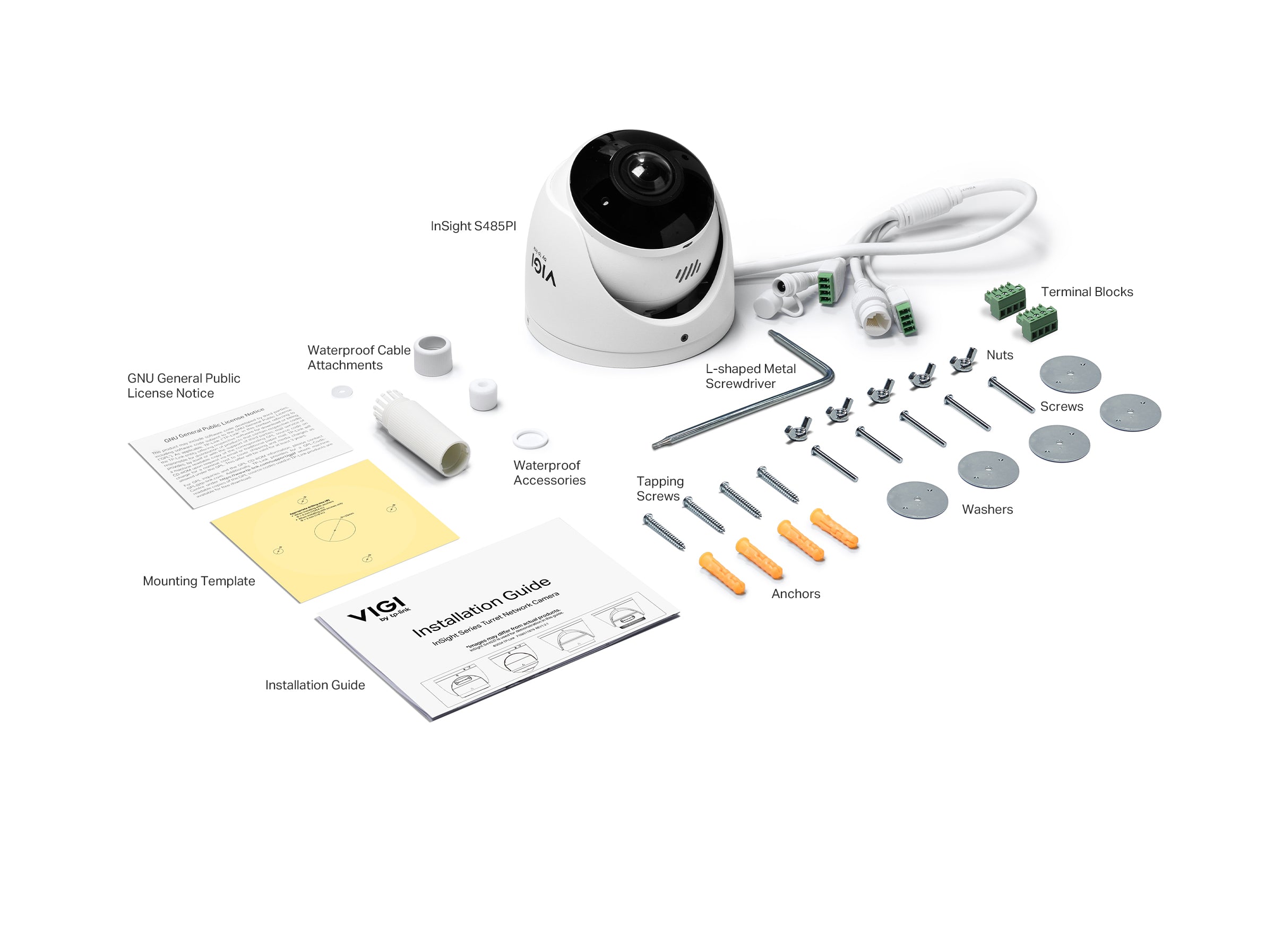 TL-INSIGHTS485PI - TP LINK InSight S485PI VIGI 8MP IR Panoramic Turret Network Camera