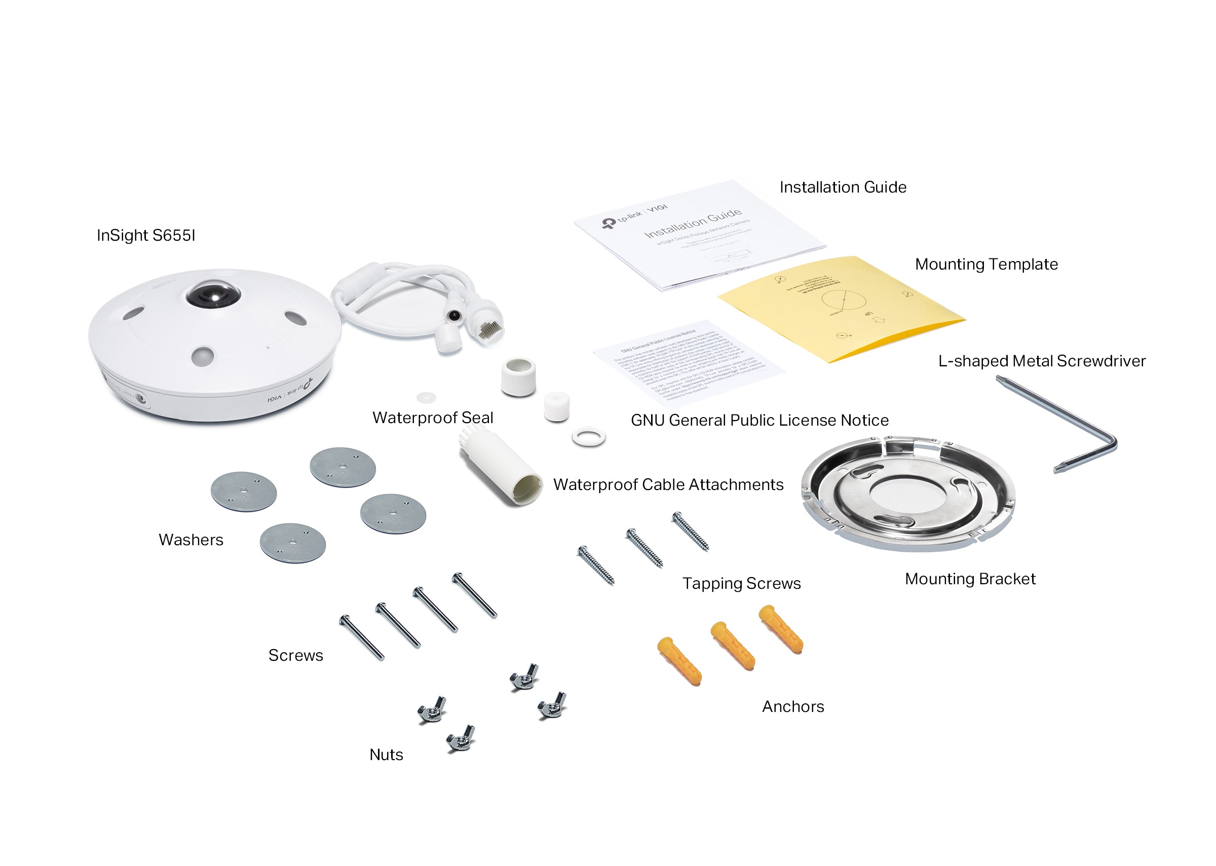 TL-INSIGHTS655I - TP LINK InSight S655I VIGI 5MP IR Fisheye Network Camera