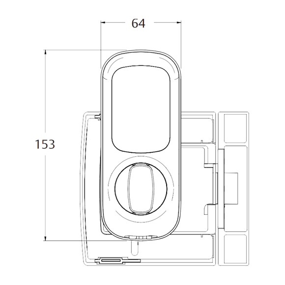 L001T-1K1CPDP - Lockwood Touch Electronic Deadlatch - with 2 Cards